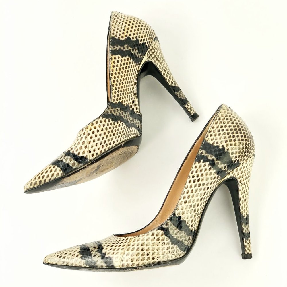 Sergio Rossi 6 Snakeskin Stiletto 4" Heels Pumps E - Picture 5 of 8